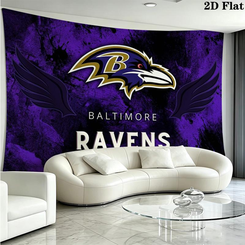 Baltimore Ravens Wall Tapestry Aesthetic Wall Hanging Printed Fabric Blanket Decorative Tapestries for Bedroom Living Room Home Decor