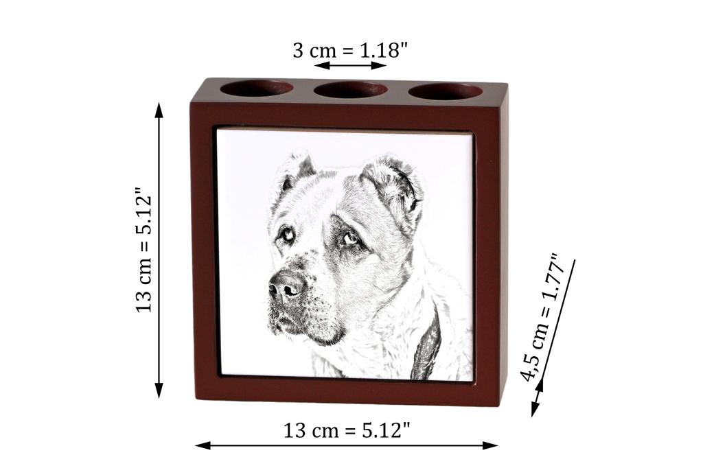 Central Asian Shepherd Dog – Pen holder with a dog, desk organizer with a print | Art-Dog