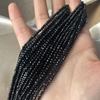 5String, Natural Stone Spinel Beads, Boho Black Loose Spacer Beads, 2mm, 3mm for DIY Necklace, Bracelet, Anklet Accessories Crafts, Beading 38cm