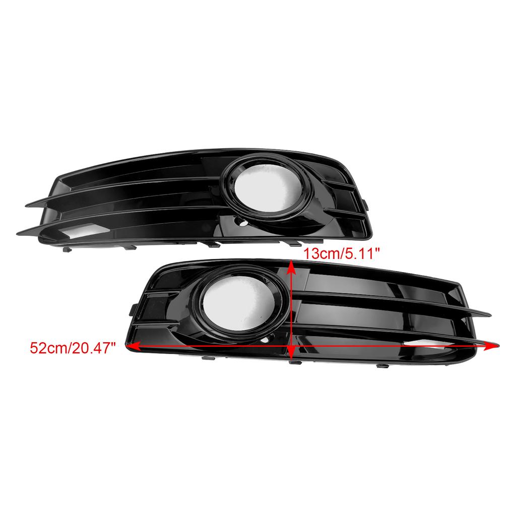 Front Lower Bumper Grille Fog Light Cover 8P0807682 8P0807681 Fit A3 8P S-Line 2009-2012