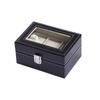 Glass Window Watch Display Box PU Leather Jewelry Display Box Watch Case Organizer  Display Case