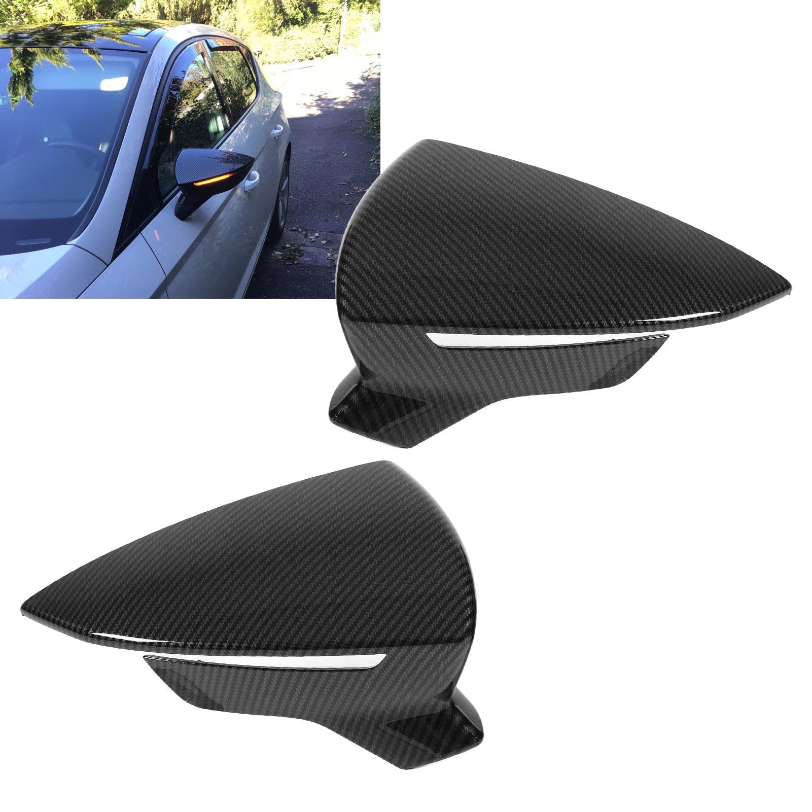 2 Pezzi Copri Specchietti Retrovisori Auto Sinistro Destro Sostituzione per SEAT Leon Mk3 5F ST FR Cupra 2013‑2019 Copri Specchietto Laterale
