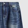 Herren-Jeans mit Katzenschnurrhaaren, Vintage-Waschung, 88 % Baumwolle, gerade Hose, Baggy-Hose mit weitem Bein, reife Jeans für Männer, koreanische Modekleidung
