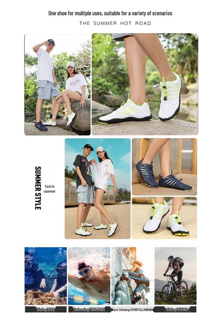 New Quick-Dry Anti-Slip Outdoor Hiking Shoes: Five-Toe Design for Couples