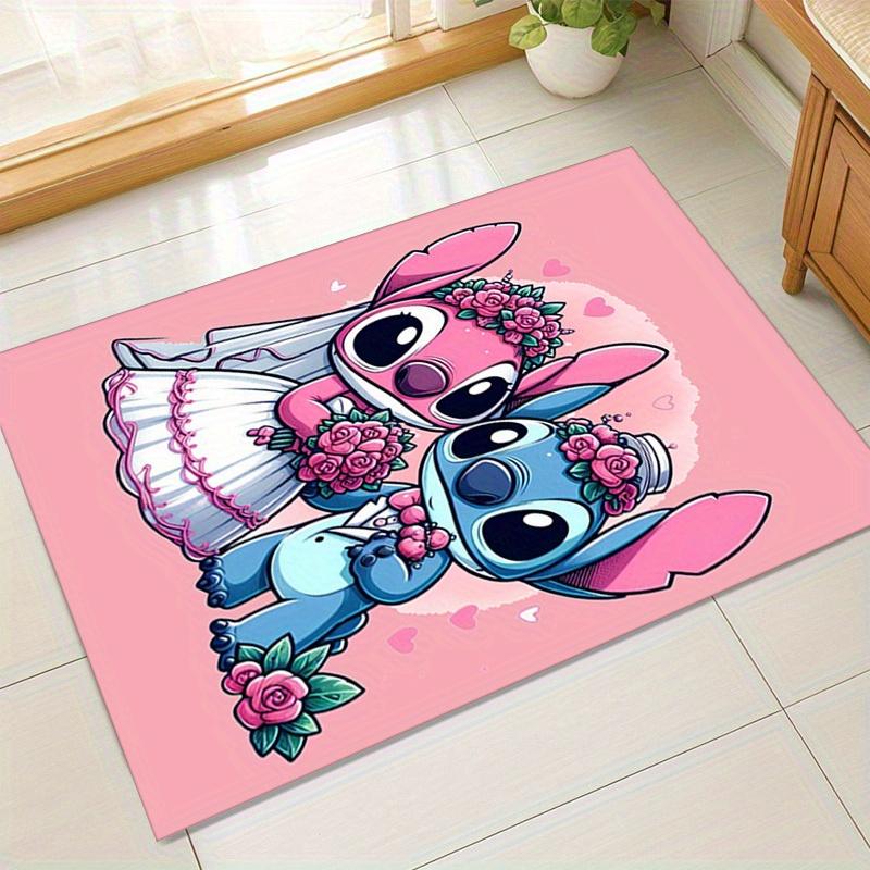 

1pc. Cute Cartoon Stitch Couple Wedding Rug for Home Decor Office Carpet Chair Cover Outdoor Mat Giftz041055 60cm by 90cm
