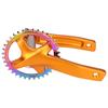 ZK‑22 Aluminum Alloy Bike Crankset Integral Single Speed Crank Arm Accessory 36T for BikeGold
