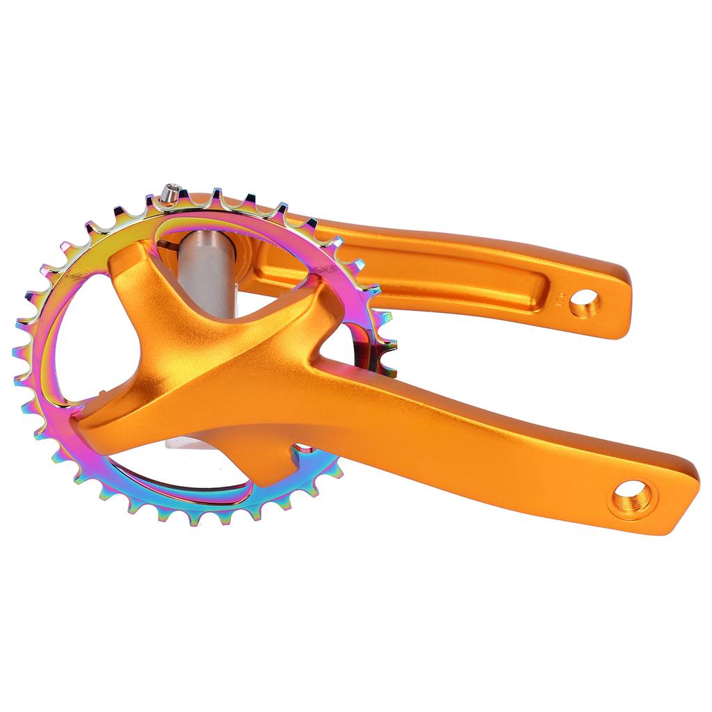 ZK‑22 Aluminum Alloy Bike Crankset Integral Single Speed Crank Arm Accessory 36T for BikeGold