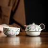 Hand-painted Magpie Ceramic Tea Set, Portable Outdoor Teaware, Including 1 Teapot 1 Teacup Healthy Living Tea Drinking