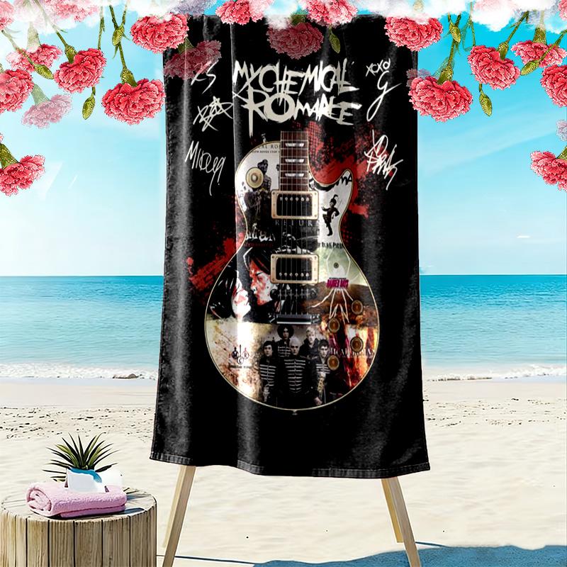 My Chemical Romance Print Beach Towel, Large Soft Quick Dry Towel for Beach Camping Swimming