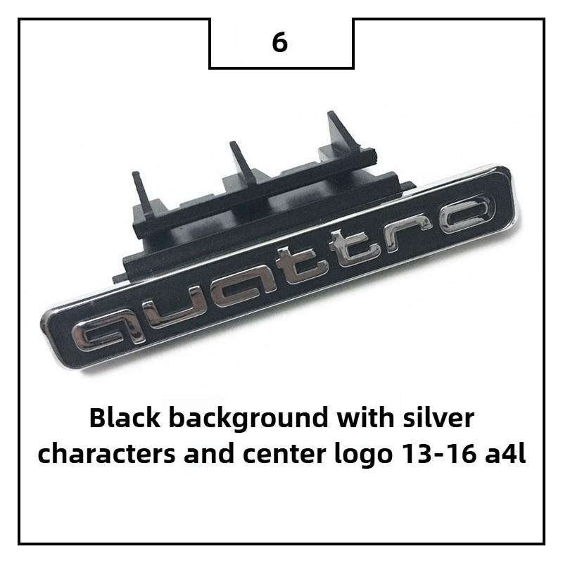 For Wszj8 A4L A5 A6L Q3 Q5 Quattro Front Grille Badge & Rear Trunk Emblem High-End Style Decoration Exterior Upgrade Accessories