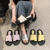 Pinch feet new 2025 evening slippers fairy wind sandals female flat shoes pinch feet wear French summer cool slippers