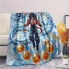 Dragon Ball Goku Print Flannel Blanket, Ultra Soft High Quality All Seasons Warm Throw, Home Decor Cozy Blanket, Perfect Christmas Gift