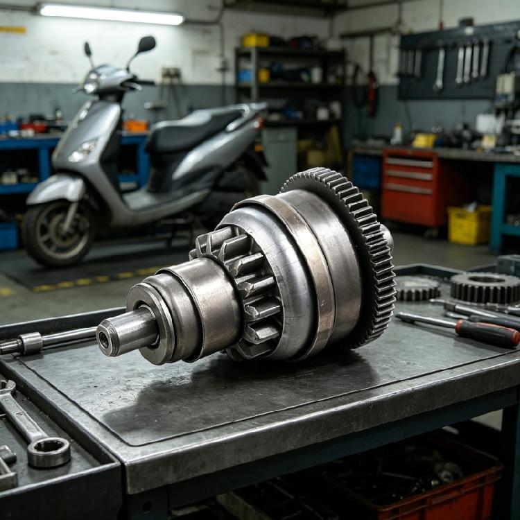 Scooter Starter Clutch Drive Component Metal Gear Part Clutch Part Repair for 50cc Engine Electric Start Replacement