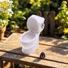 Miniaturtoilette mit witziger Kackfigur Leichtes Puppenhaus Spülgeräusch Kompakt