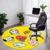 1pc BT21 Characters Carpet, Round Non-Slip Durable Large Size Office Carpet, Suitable for Office,yy250908005