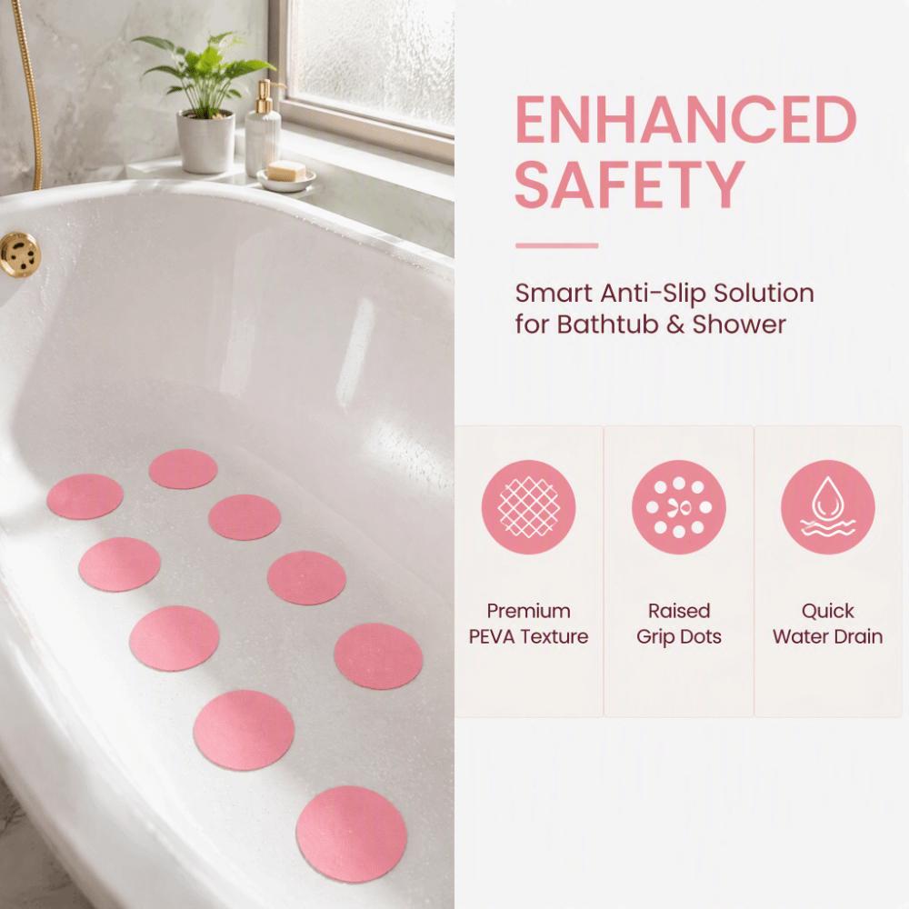 24 PCS Round Shape Bathtub Sticker PEVA Anti Slip Shower Tape Bathroom Bathtub Shower Stairs