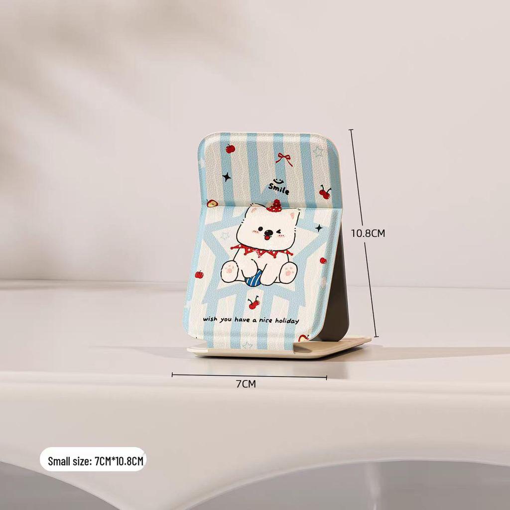 Compact High-Definition Folding Makeup Mirror - Portable, Standable, Handheld and Travel-Friendly.