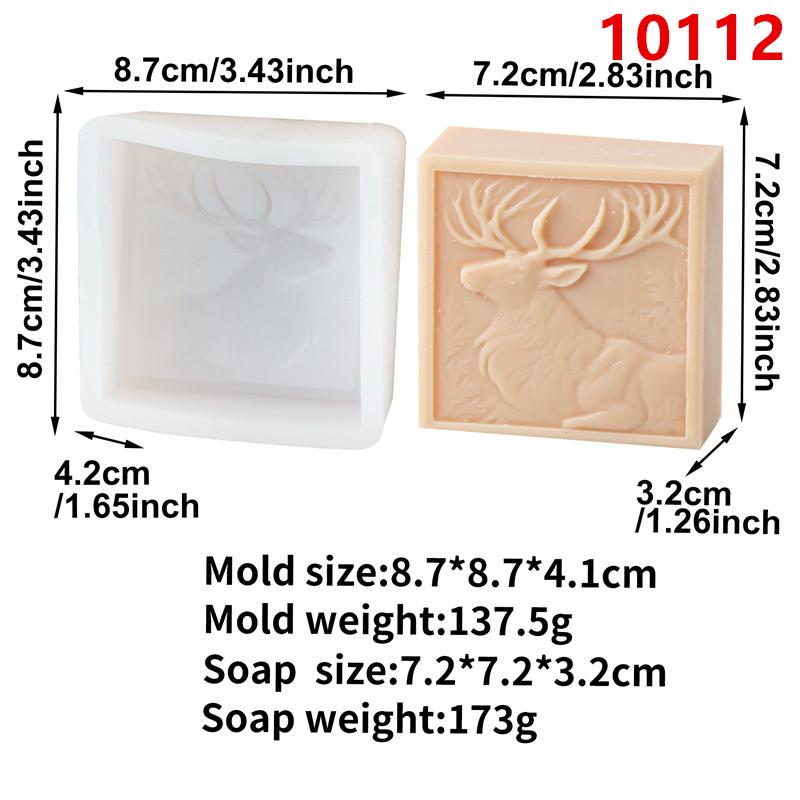 3D Квадратный Рельеф Лес Олень Животное Форма Силиконовая Форма для Мыла DIY Голова Оленя Изготовление Мыла Свеча Ремесло Форма