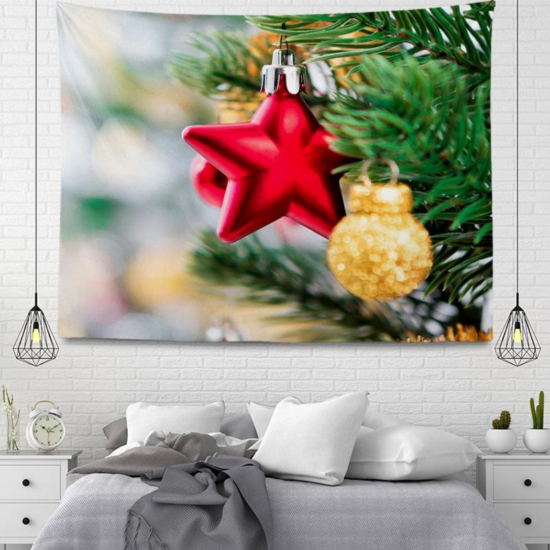 Seria wiszących gobelinów z tkaniny w stylu bożonarodzeniowym
