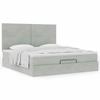 Maison Exclusive - Letto a piattaforma ottomano e materasso grigio chiaro 160x200cm velluto