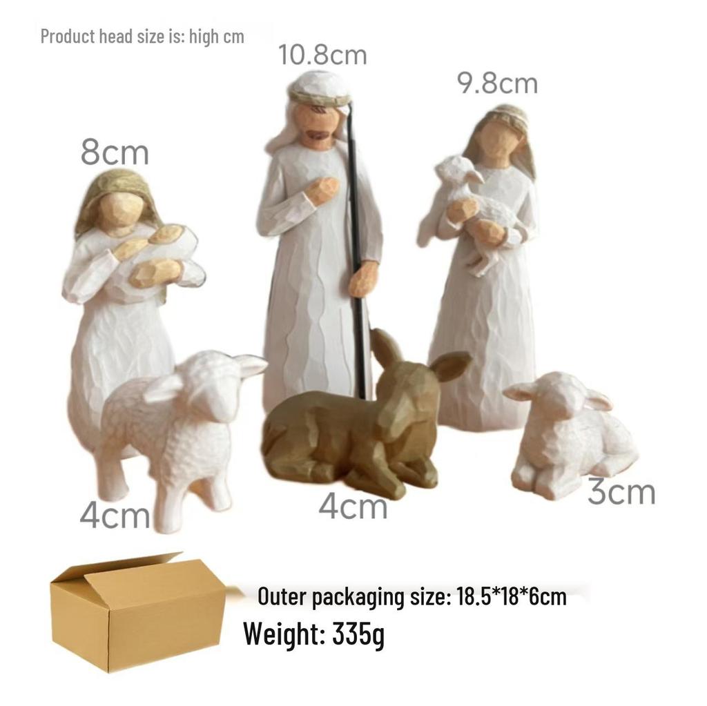 Weihnachtsserie Desktop Harz Krippe Ornament