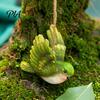 Colorful Hanging Bird Ornaments 3Pcs Resin Ornament, Hand-Painted Figurine with Jute String, Animal Statues for Garden Weatherproof Outdoor Tree Patio