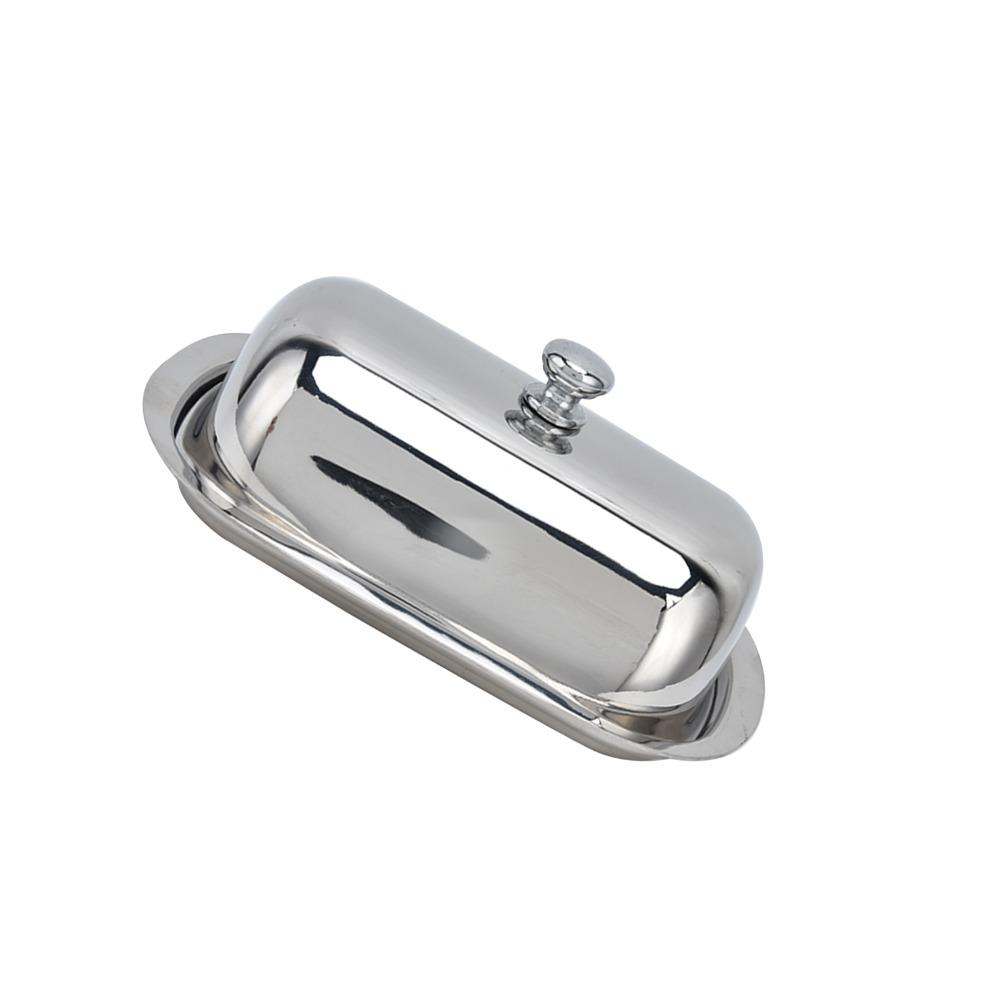 With Lid Butter Dish With Lid 304 Stainless Steel Metal Cheese Tray Home Kitchen