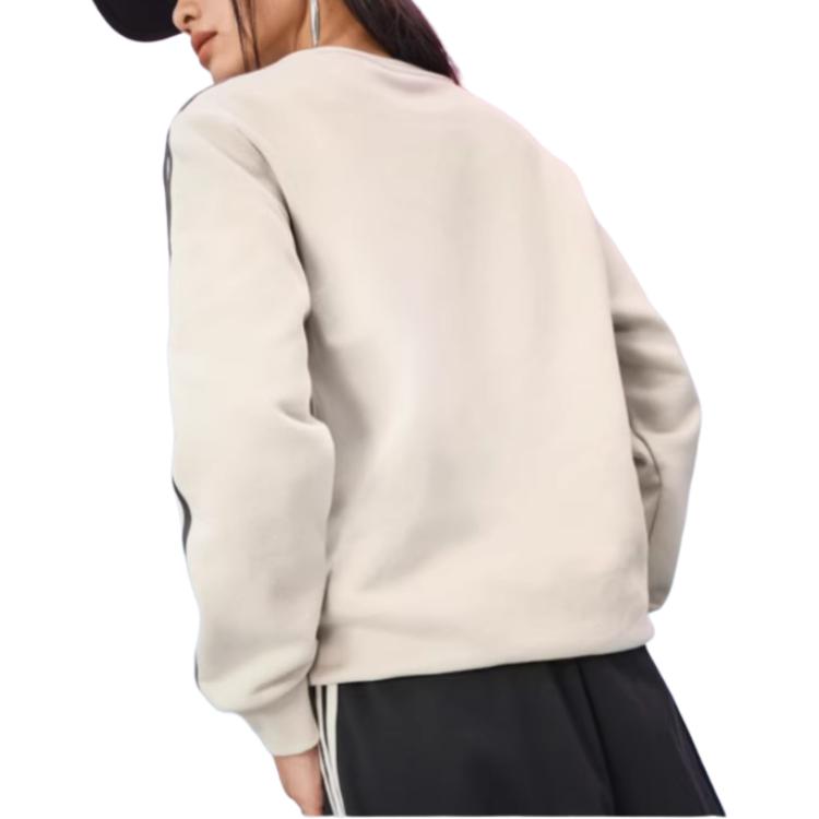 adidas Fleece Thick Casual Sports Crewneck Sweatshirt Women Sweatshirt Phosphor-Brown IY1705