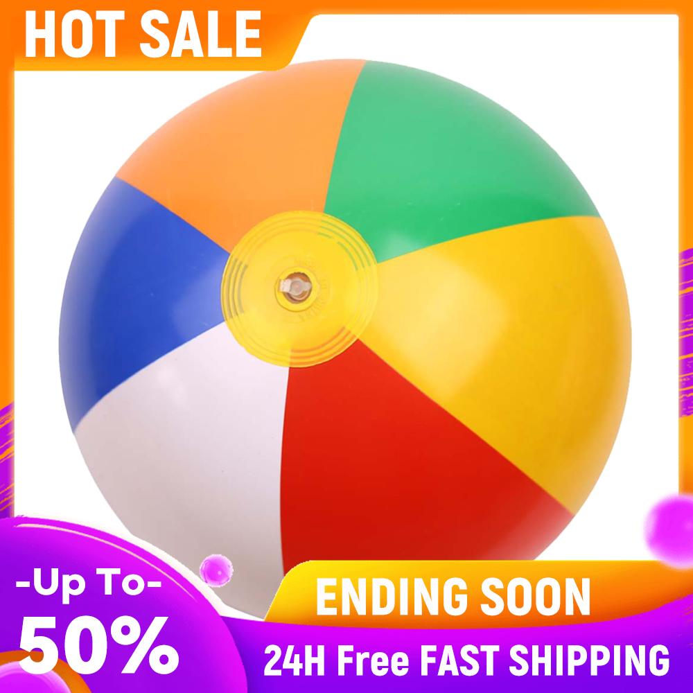

Beach Pool Party Toy Inflatable Beach Ball Fun Play Beachball Game Rainbow Color Birthday Pool Party Favor for Age 3+ Boys Girls China Mainland