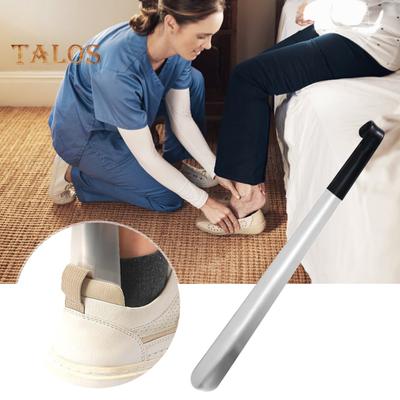 42CM Roestvrij Staal Schoenlepel Ergonomisch Lang Handvat Zwangere Vrouwen Mannen Kinderen Ouderen Laarzen Casual Sportschoen Lifter Helper Lange Aankleedstok Hulp