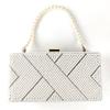 2026 New Brand Designer Retro Full Pearl Pattern Clutch Box Bag Wedding Bridal Square Handbag Fashion Party Dress Crossbody Bag