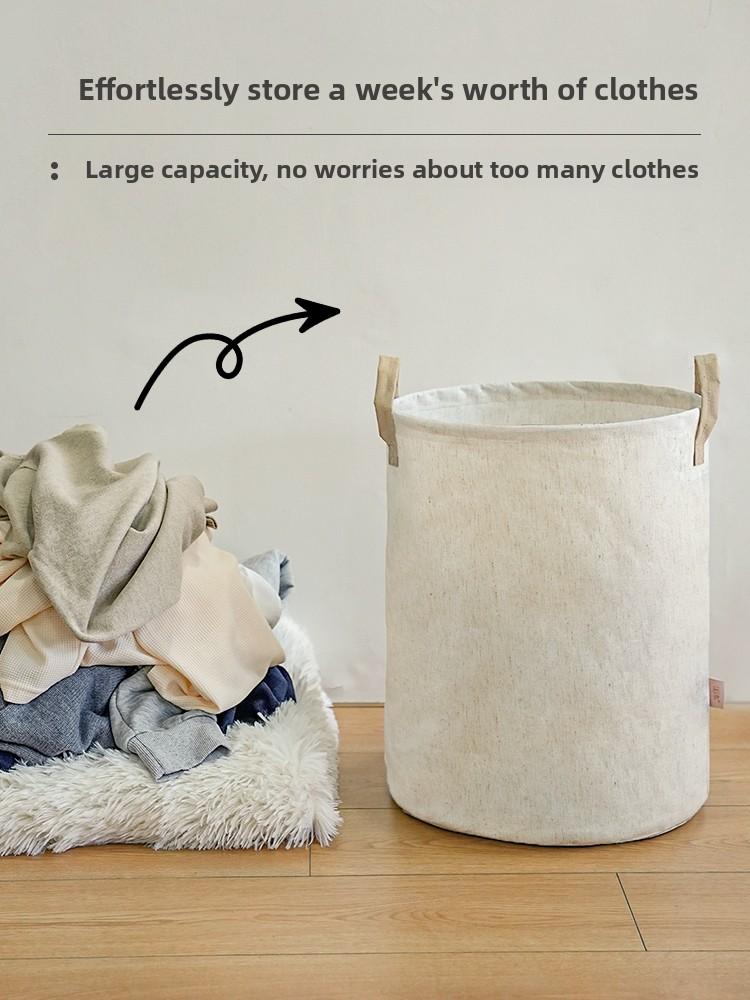 Foldable Fabric Laundry Basket Home Use Dirty Clothes Hamper Toy Storage Basket Wash Tub Bedroom Utility Storage Basket