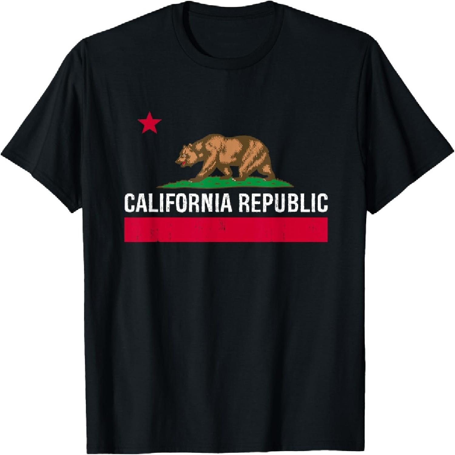 

California Republic state flag T-Shirt XXXXXL різнокольоровий