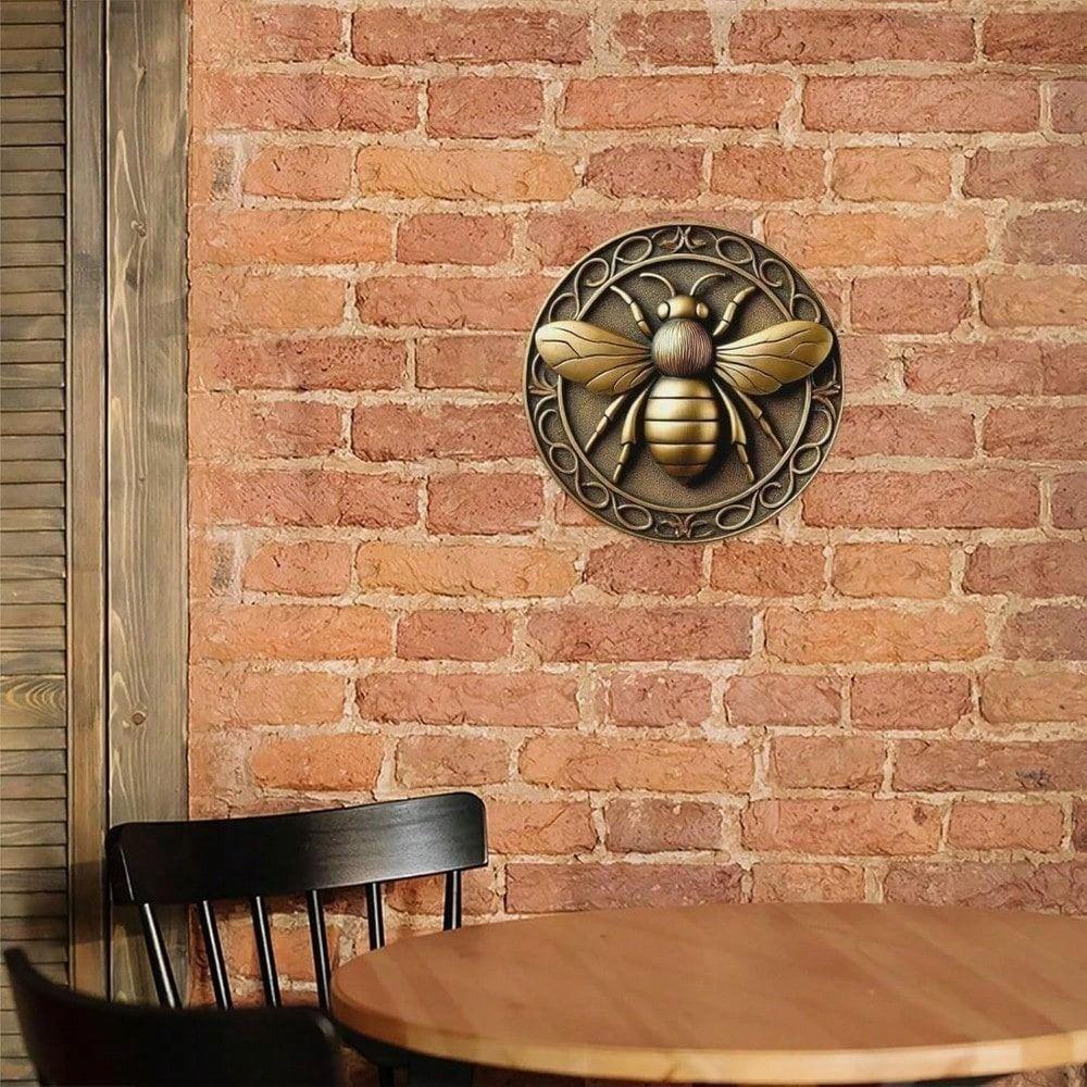 Vintage Bee Metal Wall Art Garden Kitchen Bar Decor Gift