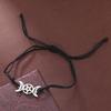 Cute Cartoon Fashion Anime Best Friend Bracelet Double Crescent Pentagram Hollow Jade Cord Woven Jewelry