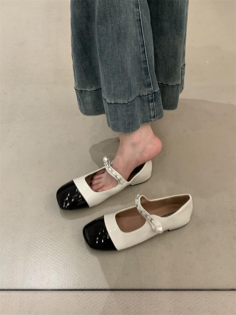 Low-heeled French small fragrant Mary Jane single shoes women's shoes 2025 new spring and autumn color matching temperament evening shoes