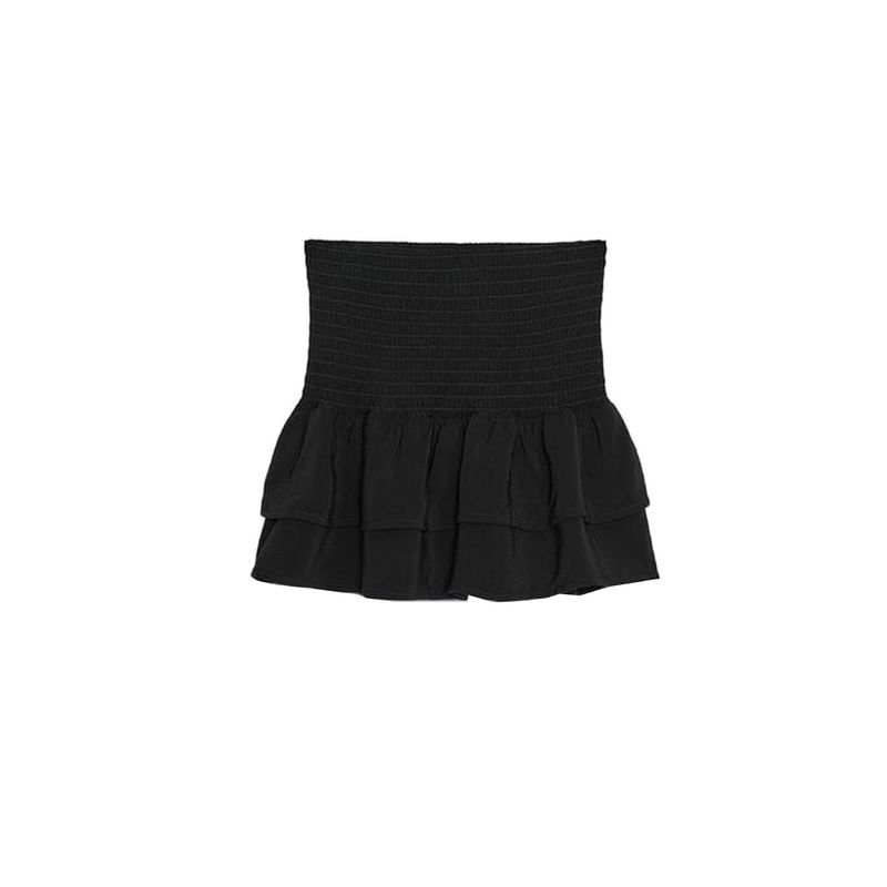 

Summer New Product Women s Clothes French Style Design Wide Waist Laminated Decoration High Waist Casual Shorts 3046622 Black L