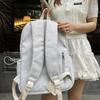 Schoolbag Starlight Fog Ash Low Saturation Polka Dot Star Backpack Student Party Daily Out on the Street Light Commuter Large Capacity School Bag