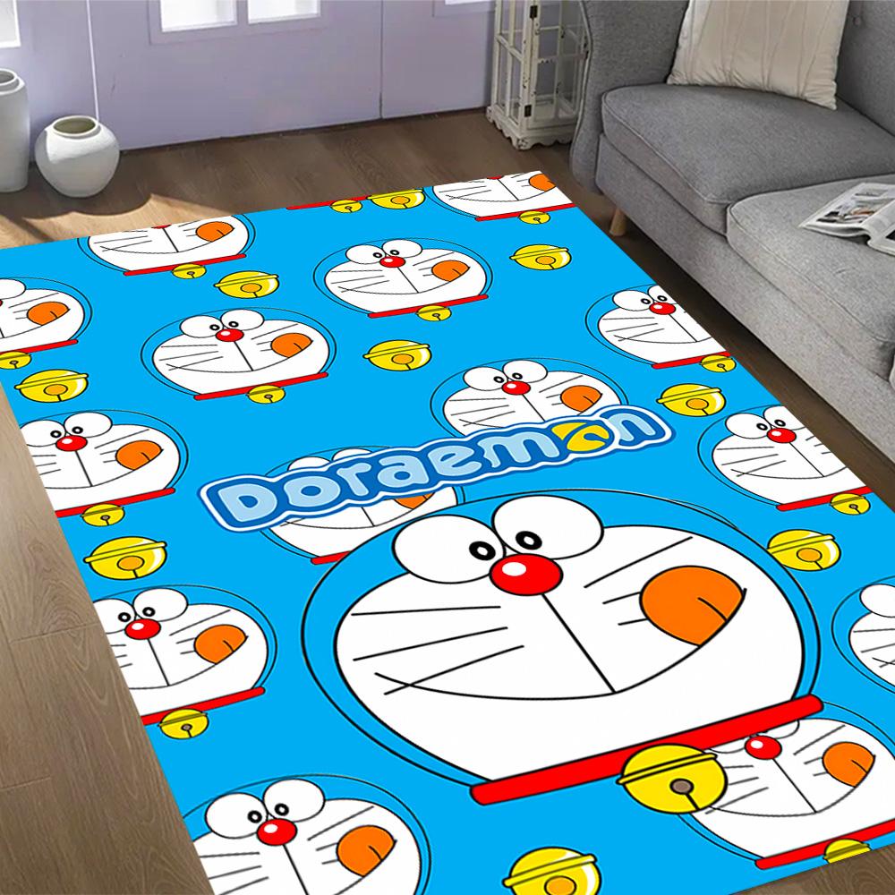 Doraemon Adventure Themed Anti-Slip Rugs - Polyester Home Decor, Suitable for Bedrooms, Living Rooms, Doorways, Studios, and Decorations