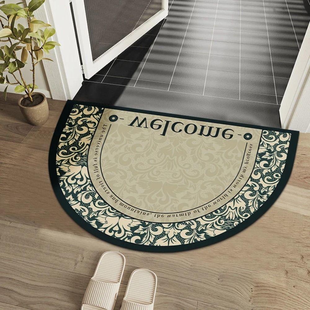 Semicircular Bathroom Carpet 40x60cm Bedside Floor Mat Toilet Carpet Bath Mat Rug Toilet