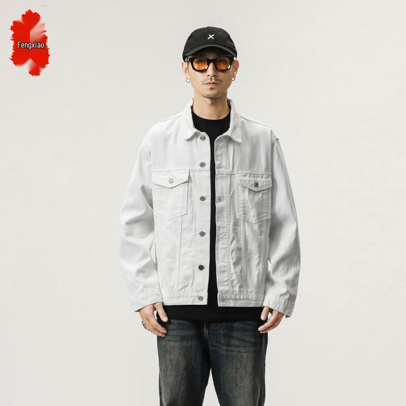 

Мужская джинсовая куртка свободного кроя в американском стиле L