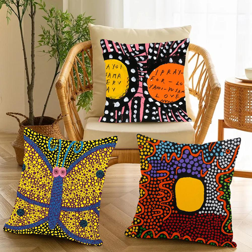 Japanese Artist Y-yayoi Kusama Pillow Case Suitable For Bedrooms Living Rooms Cars Home Decoration