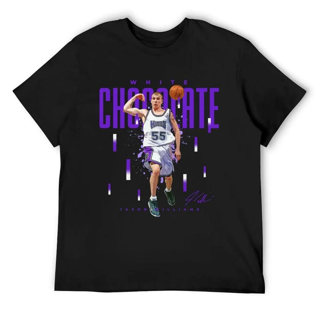 Jason Williams T-Shirt Boys Animal Print Oversized Graphic Tee Cotton Man T-shirts Man Clothes Mens White T Shirts