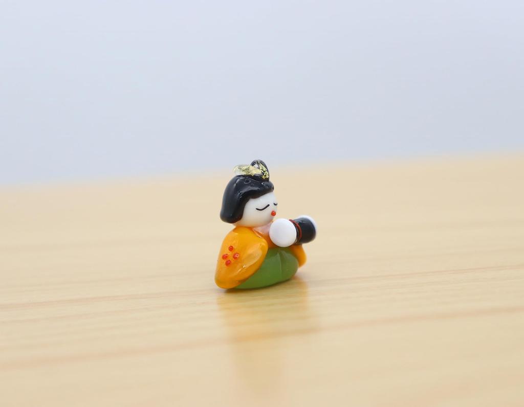 Glass Square Cute Glass Hina Doll Five Musicians Large Tsuzumi Small