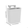 Kitchen Compost Bin Hanging Bathroom Trash Can with Lid, for Home, Office