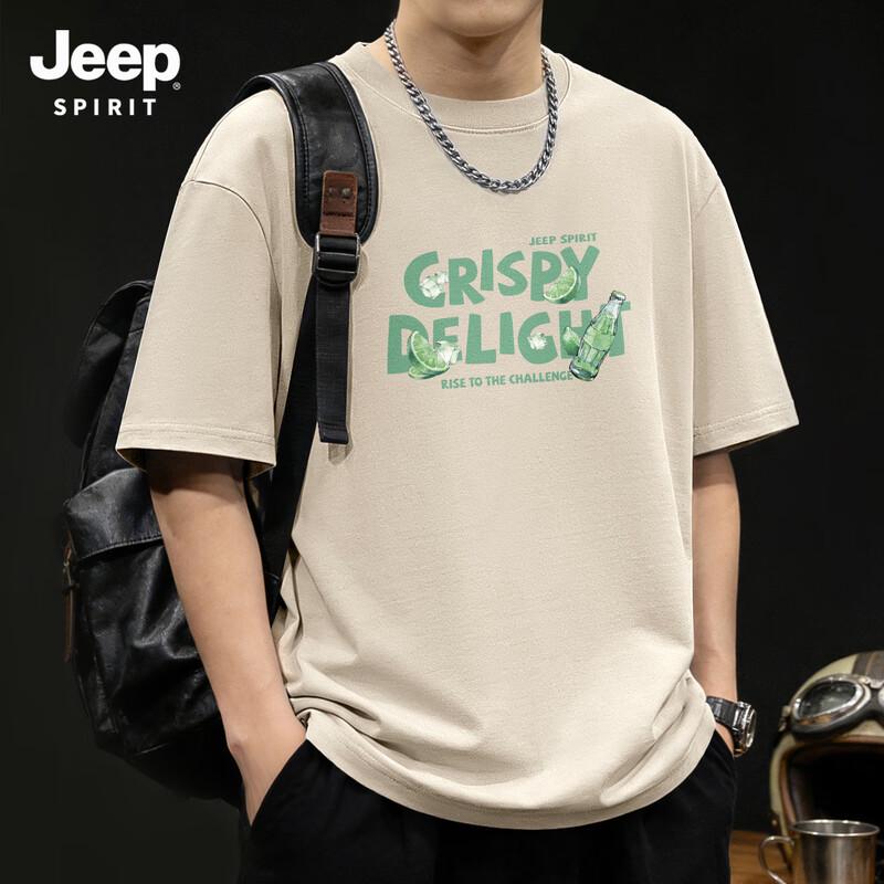 JEEP SPIRIT Men s Loose Fit Pure Cotton Short Sleeve T-Shirt L