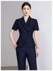 Elegant Women's Summer Suit: Professional Two-Piece Skirt Set for Salon Work