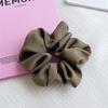 Oversized Glossy Surface Hair Scrunchies High Elasticity Ponytail Holder For Thick Hair Solid Color Aesthetic Tie