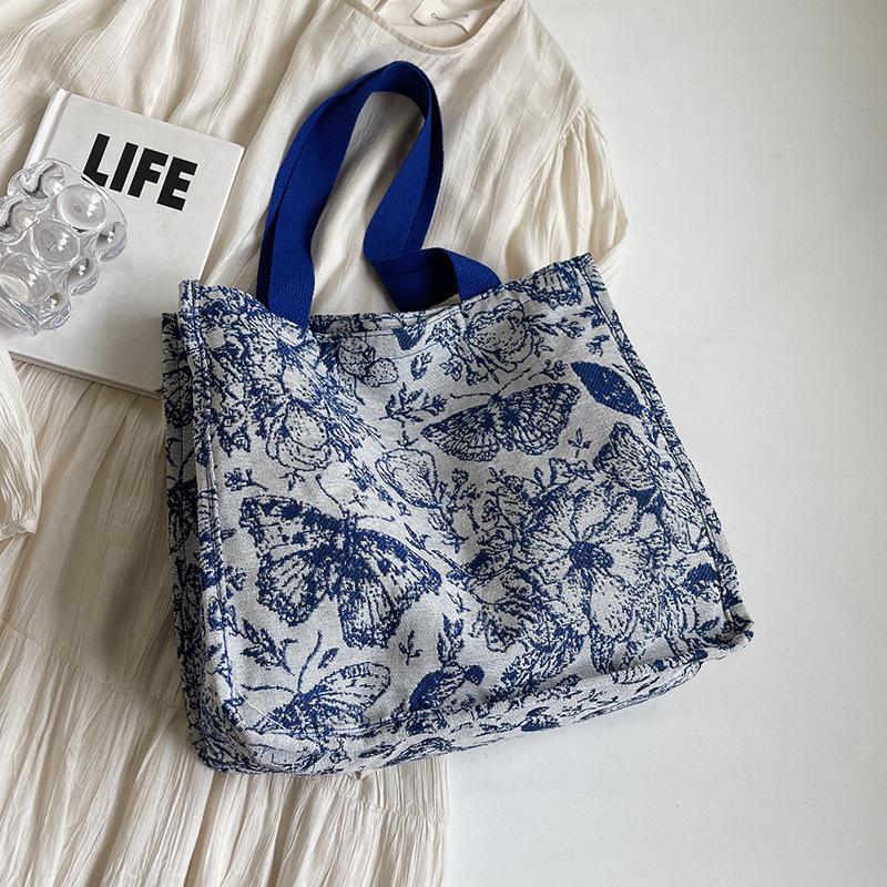 Borsa a mano monospalla di grande capacità per donna Nuova borsa di tela per donna Ins Borsa tote versatile da shopping e per il pendolarismo per donna