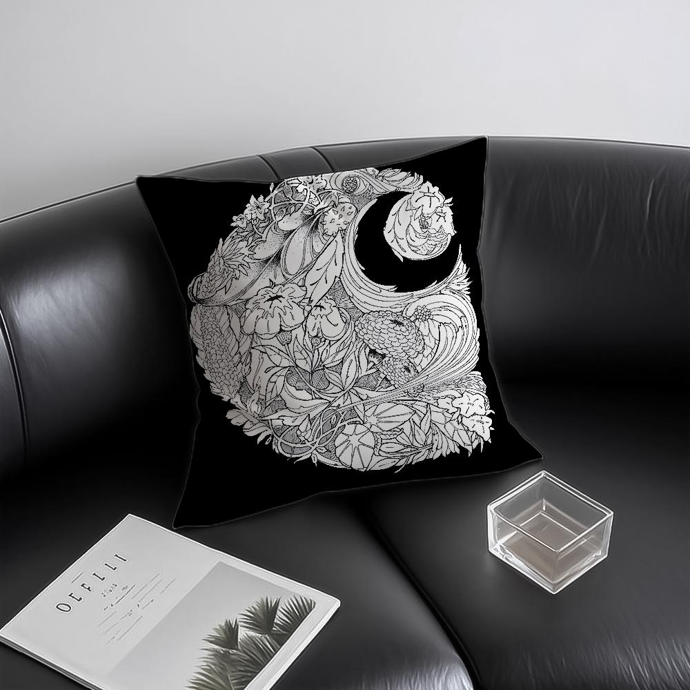 Módní povlak na polštář s logem C-Carhartt, proti roztočům, s neviditelným zipem, hebký krátký plyš, potah na polštář na pohovku